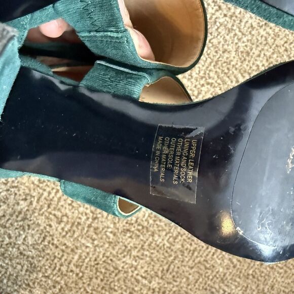 Banana Republic Blyss Green Suede Block Sandals Women’s Size 8.5M - Picture 15 of 15